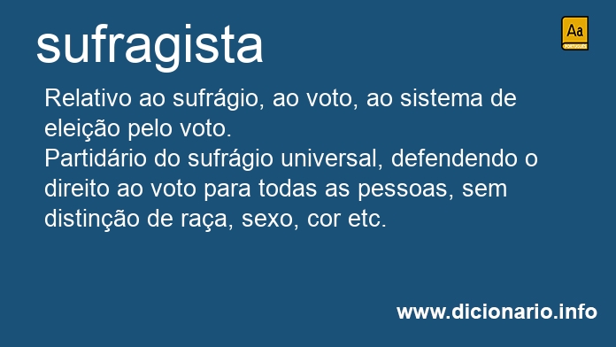Significado de sufragistas