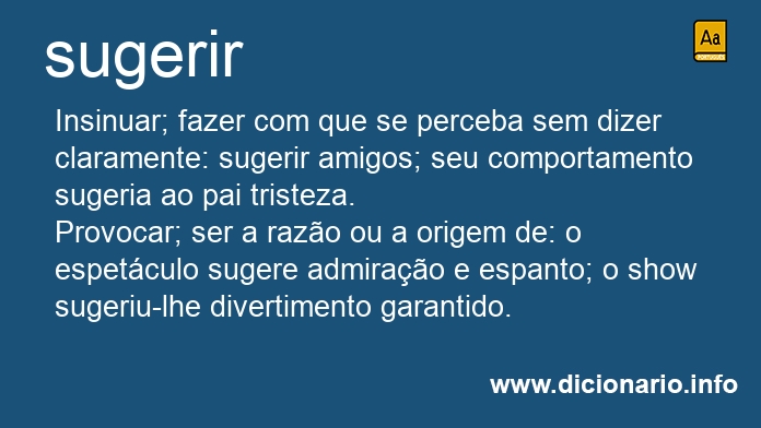 Significado de sugerir