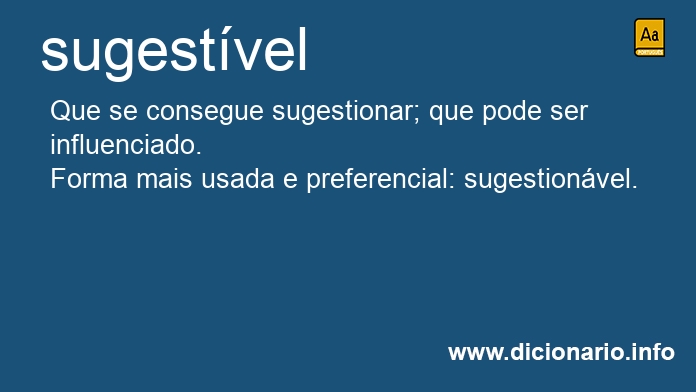Significado de sugestvel