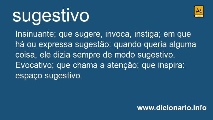 Significado de sugestivo