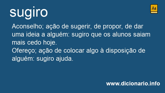 Significado de sugiro