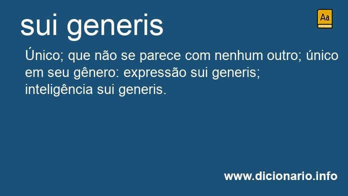 Significado de sui generis