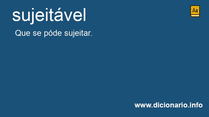 Significado de sujeitvel
