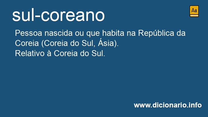 Significado de sul-coreano
