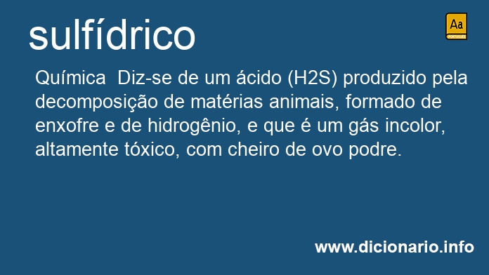 Significado de sulfdrico
