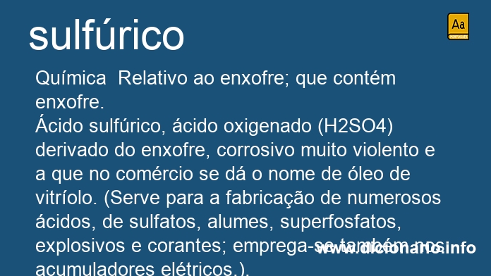 Significado de sulfricos