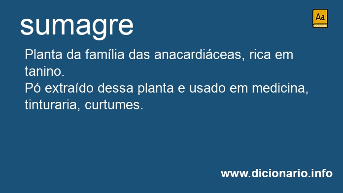 Significado de sumagre