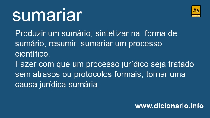 Significado de sumaria