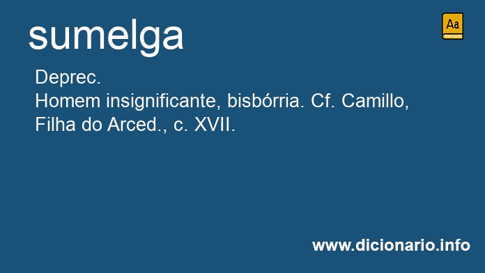 Significado de sumelga