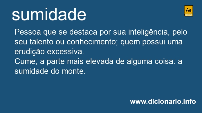 Significado de sumidades