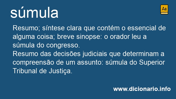 Significado de smula