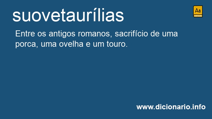 Significado de suovetaurlias