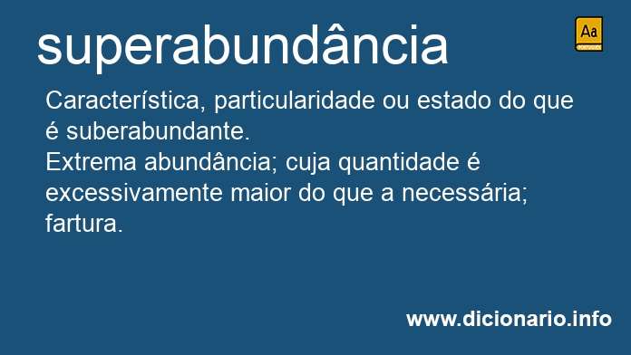 Significado de superabundncia