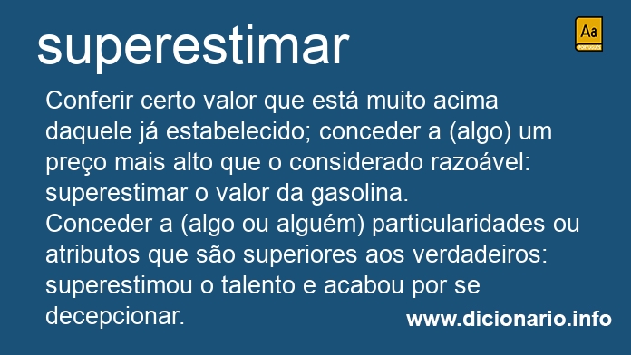 Significado de superestimam