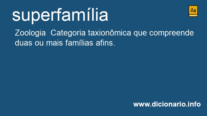 Significado de superfamlia