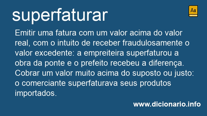 Significado de superfaturar