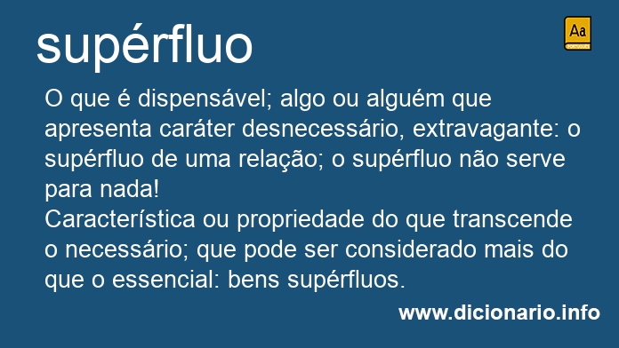 Significado de suprflua