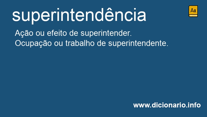 Significado de superintendncia