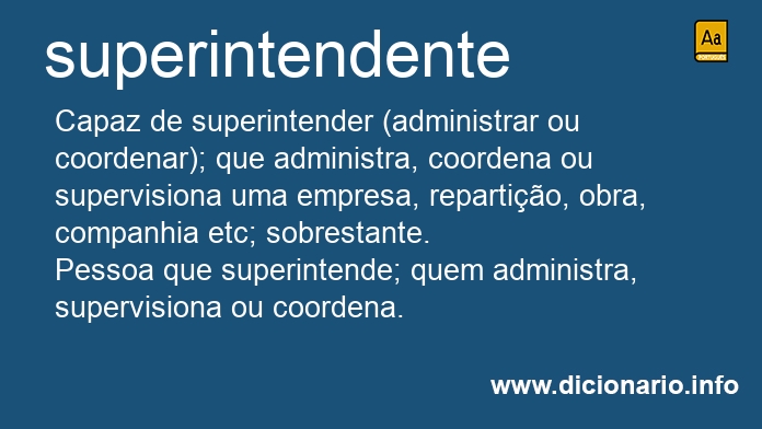 Significado de superintendente