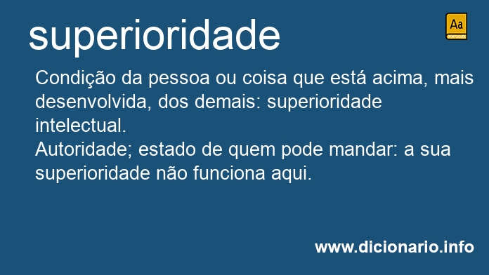 Significado de superioridade