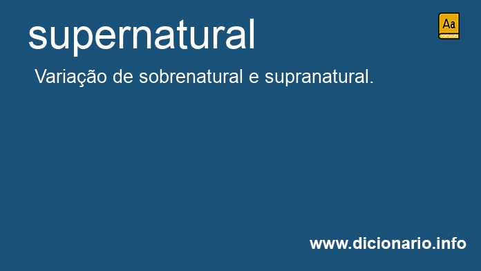 Significado de supernatural