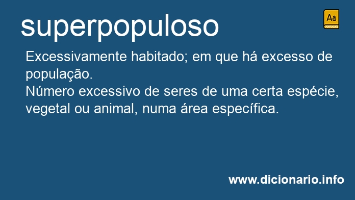 Significado de superpopuloso