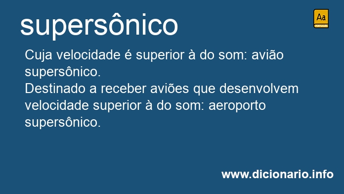 Significado de supersnica