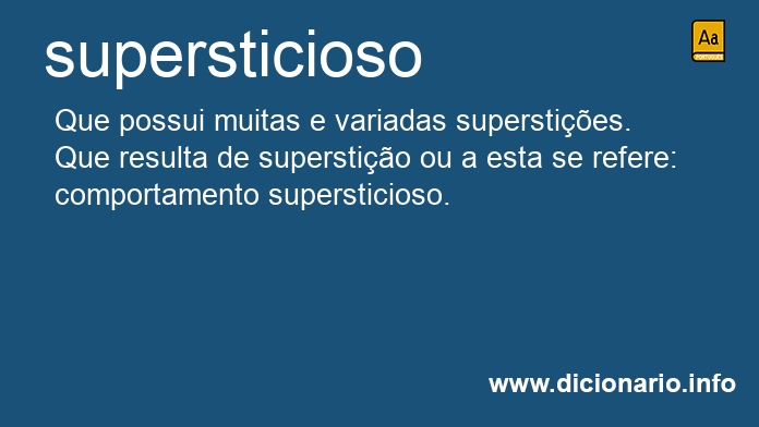 Significado de supersticioso