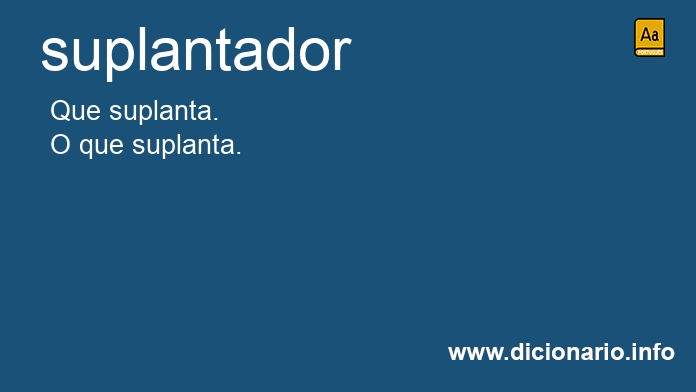 Significado de suplantadores