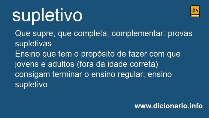 Significado de supletiva