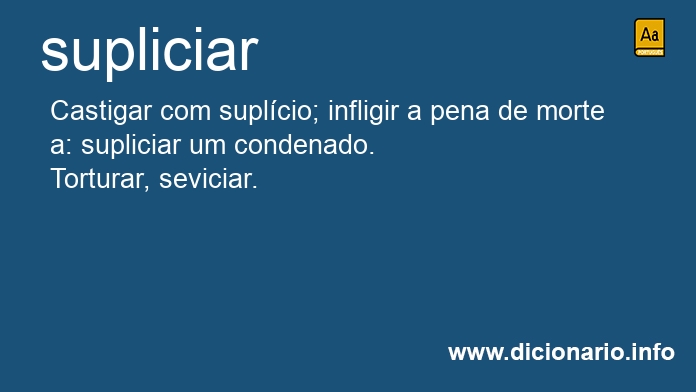 Significado de suplicies