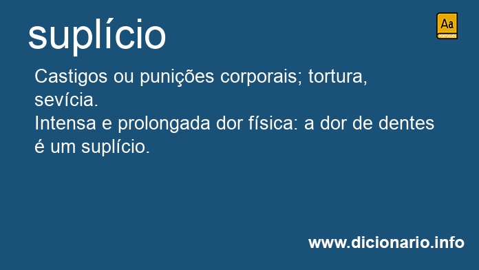 Significado de suplcios