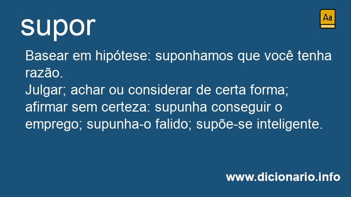 Significado de suponha