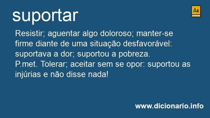 Significado de suportam