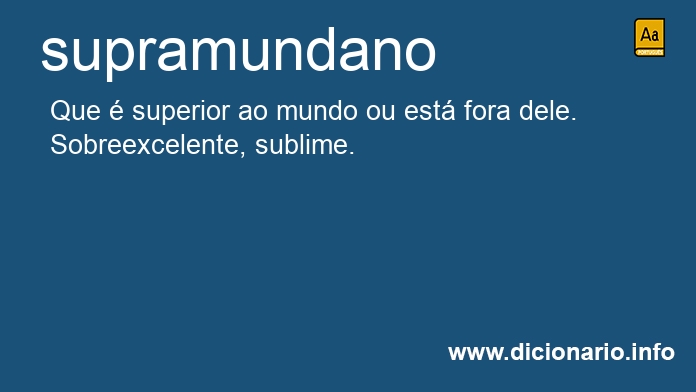 Significado de supramundano