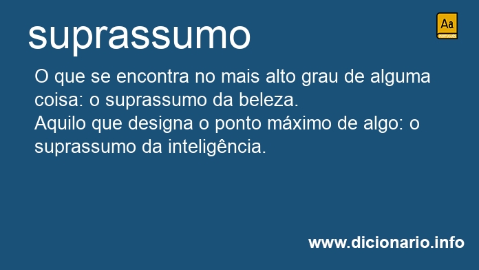 Significado de suprassumos