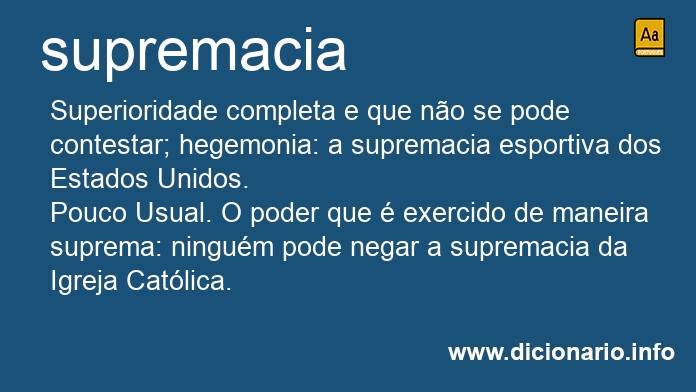 Significado de supremacia