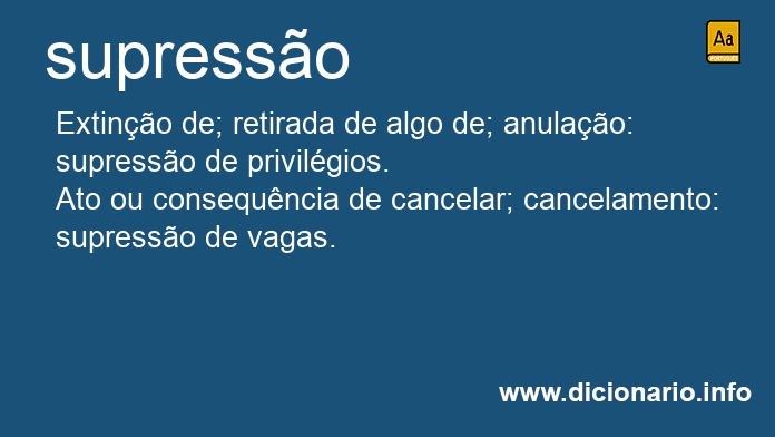 Significado de supresso