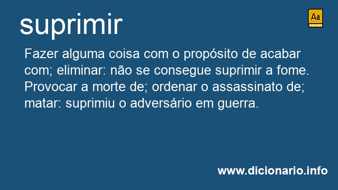 Significado de suprima