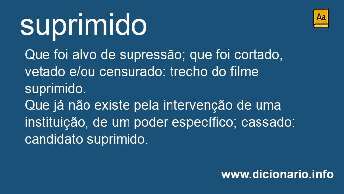 Significado de suprimida