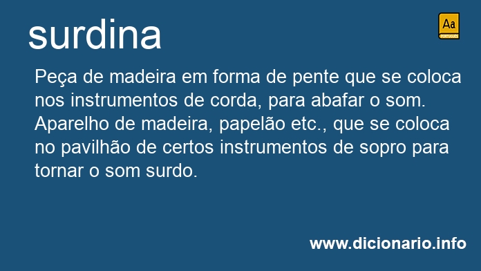 Significado de surdina