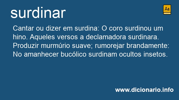 Significado de surdinar