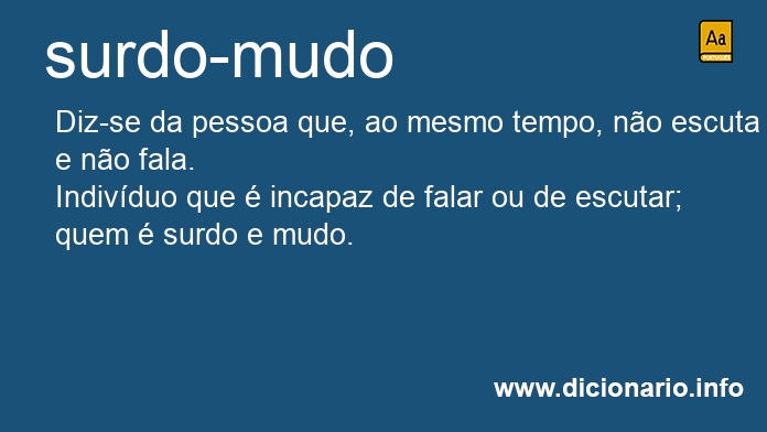 Significado de surdo-mudo