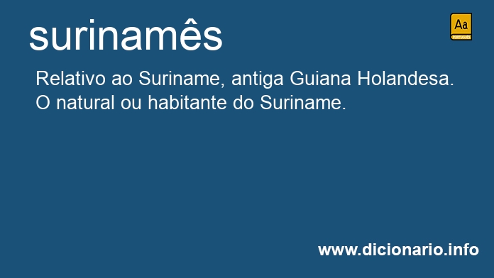 Significado de surinams