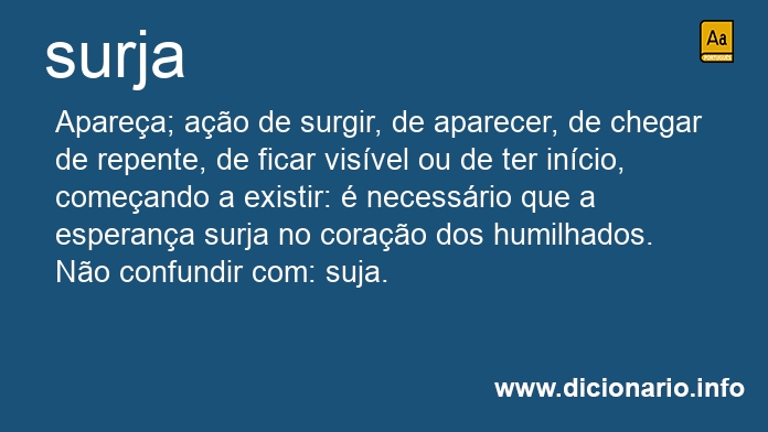 Significado de surja