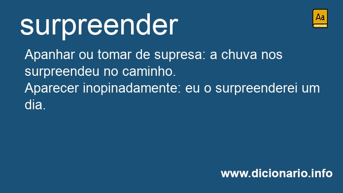 Significado de surpreendei