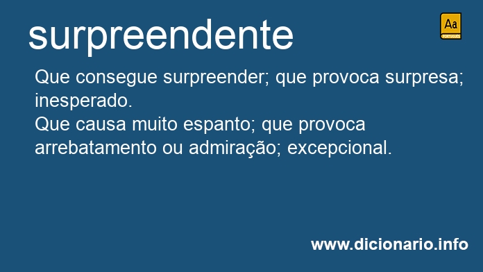 Significado de surpreendentes