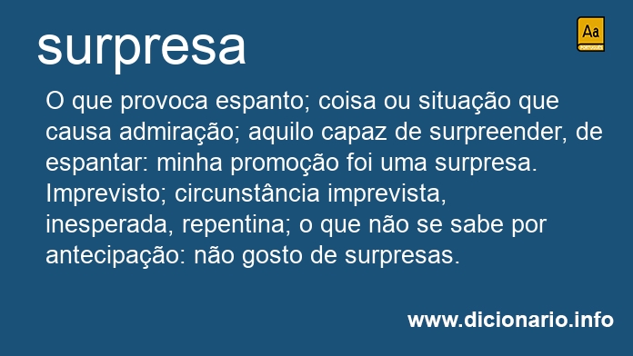 Significado de surpresa