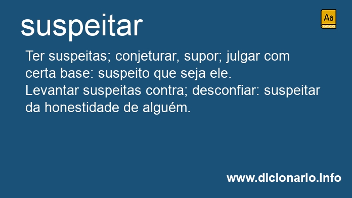 Significado de suspeitar