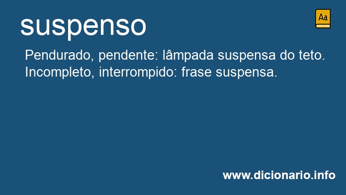 Significado de suspensa